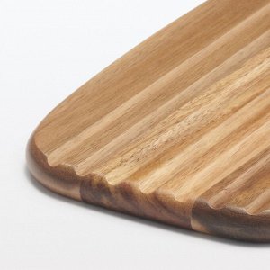 MUJI Acacia Double-Sided Cutting Board with Handle – двухсторонняя разделочная доска из акации с ручкой – большая