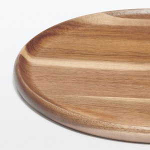 MUJI Acacia Round Cutting Board Plate - круглая разделочная доска-тарелка из акации