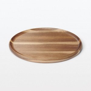 MUJI Acacia Round Cutting Board Plate - круглая разделочная доска-тарелка из акации