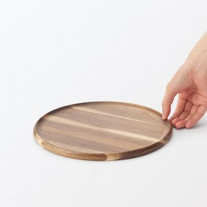 MUJI Acacia Round Cutting Board Plate - круглая разделочная доска-тарелка из акации