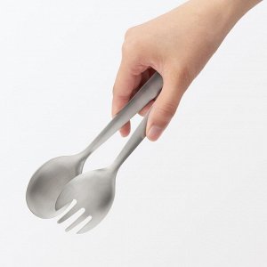 MUJI Stainless Steel Salad Tongs With Stopper – щипцы для салата из нержавеющей стали с фиксатором