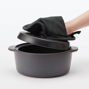 MUJI Cotton Pot Holder Glove – прихватка-подставка из хлопка – тёмно-серая