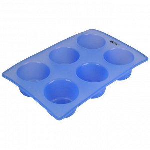 Форма для кексов Silicone, 6 ячеек, размер 28,5х19х5 см