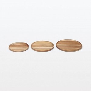 MUJI Acacia Round Cutting Board - круглая разделочная доска/тарелка из акации