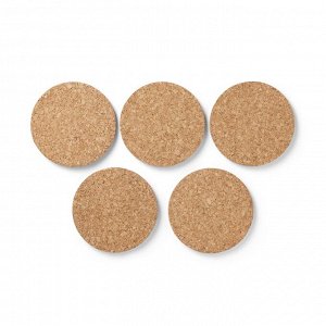 MUJI Cork Coasters - набор пробковых подставок под чашки (5 шт.)