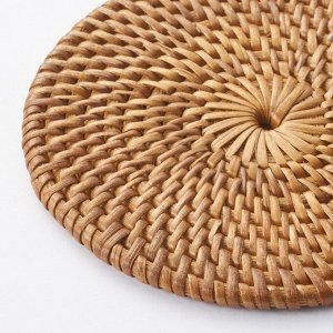 MUJI Round Woven Coaster – плетёная круглая подставка под кружку (10 см)