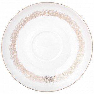 Чайный набор из фарфора Bone Porcelain "Золотой песок" с золотым кружевом, 2 персоны (4 предмета), 1 шт.