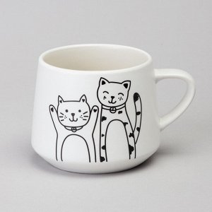 Чайный набор Lefard "Кошачье вдохновение" на 1 персону, фарфор, белый, 1 шт.