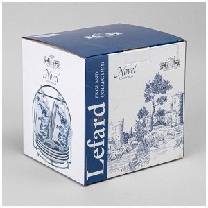 Чайный набор "Blue Dream NOVEL" на металлической подставке, 8 предметов, 220 мл — романтика в синих тонах от LEFARD