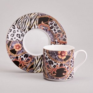 Кофейный набор "Top Style" на 6 персон, 12 предметов, 180 мл - Элегантный сервиз для истинных ценителей кофе, 1 шт.