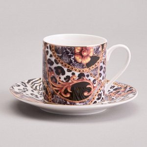 Кофейный набор "Top Style" на 6 персон, 12 предметов, 180 мл - Элегантный сервиз для истинных ценителей кофе, 1 шт.