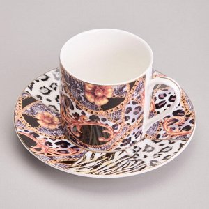 Кофейный набор "Top Style" на 6 персон, 12 предметов, 180 мл - Элегантный сервиз для истинных ценителей кофе, 1 шт.
