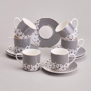 Элегантный кофейный набор "Top Style" на 6 персон, 12 предметов, 180 мл, 1 шт.