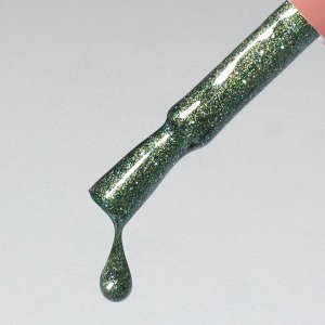 Гель лак для ногтей кошачий глаз, трехфазный, 10 мл, LED/UV, зелёный (41)