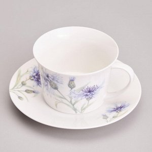 Чайный сервиз из тонкого фарфора LEFARD "Васильки Небесные" на 6 персон, 12 предметов, 250 мл — эксклюзивный дизайн и изысканная рельефная отделка, 1 шт.