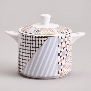 Чайный сервиз из фарфора LEFARD "Top Style Art Deco" на 6 персон (14 предметов), стильный геометрический дизайн, подарочная упаковка