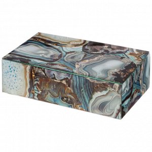Элегантный набор шкатулок "Мрамор" (2 шт.) - Размеры: 21x12x6.5 см и 23x15x8.5 см, 1 шт.