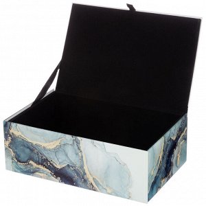 Элегантный набор мраморных шкатулок (2 шт.) - Размеры: 21x12x6.5 см и 23x15x8.5 см, 1 шт.
