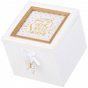 Шкатулка для украшений "Love is Sweet" - 12x12x11 см - Идеальный подарок для любимых, 1 шт.