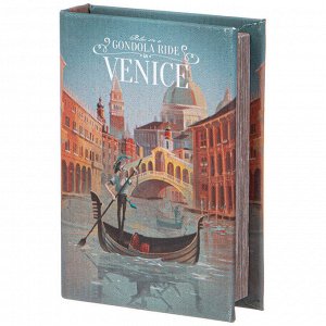 Элегантная шкатулка-книжка 13,5x9,5x2,8 см для хранения мелочей, 1 шт.