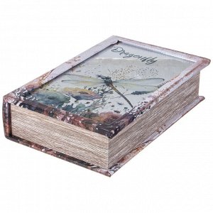 Элегантная шкатулка-книжка 27x18x7 см для хранения украшений и мелочей, 1 шт.