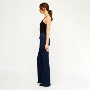 Джинсы женские клёш со стрелкой MINAKU: Jeans Collection, тёмно-синие