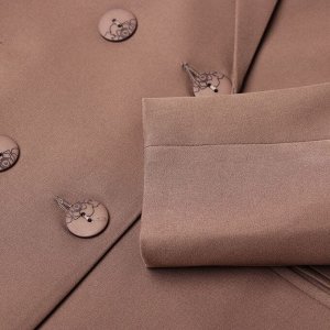 Пиджак женский с накидкой MINAKU: Casual Collection, цвет коричневый