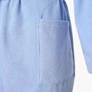 Халат махровый Экономь и Я женский, цвет нежно-голубой, 100% хлопок, 320 гр/м2