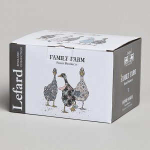 Фарфоровый чайник Lefard "Семейные гуси" 580 мл — эксклюзивная коллекция Family Farm, дизайнерский подарок для уютной кухни, 1 шт.