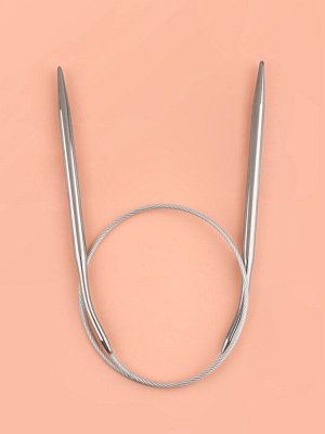 Спицы круговые, для вязания, с металлическим тросом, d=4.5 мм, 10/40 см