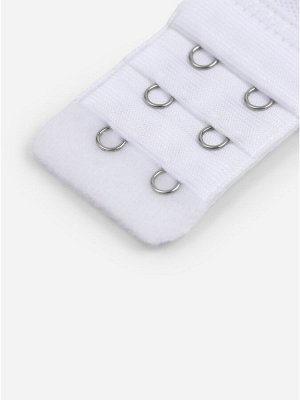Застёжка для бюстгальтера, удлинитель, 3 ряда 2 крючка, 3.2x10.5 см, 5 шт., белая