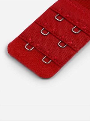 Застёжка для бюстгальтера, удлинитель, 3 ряда 2 крючка, 3.2x10.5 см, 5 шт., бордовая
