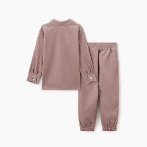 Костюм детский KAFTAN Velvet 36 (134-140 см), пыльно-розовый