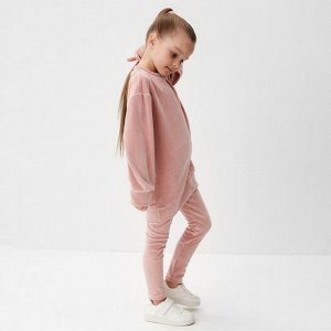 Костюм детский (свитшот, лосины) KAFTAN Plushy 32 (110-116), розовый