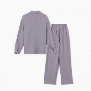 Комплект домашний женский (рубашка, брюки) KAFTAN Basic размер, серый