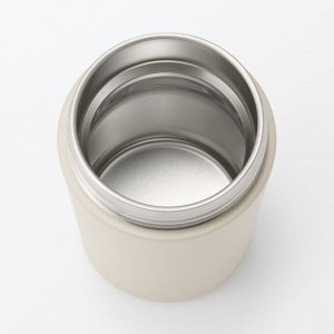 MUJI Wide-Mouth Insulated Soup Jar - термос-контейнер для супа, серо-бежевый