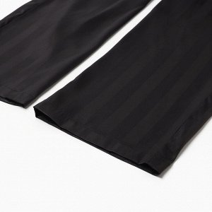 Пижама женская (рубашка, брюки) KAFTAN "Полоска", черный.