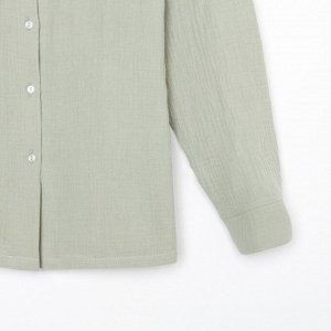 Комплект домашний женский (рубашка, брюки) KAFTAN Basic размер, зелёный
