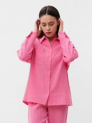 Комплект домашний женский (рубашка, брюки) KAFTAN Basic размер, розовый