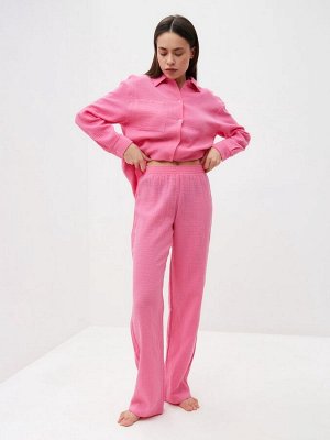 Комплект домашний женский (рубашка, брюки) KAFTAN Basic размер, розовый