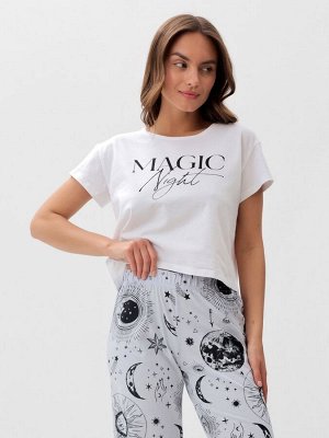 Пижама женская (футболка и брюки) KAFTAN Magic night размер, белый
