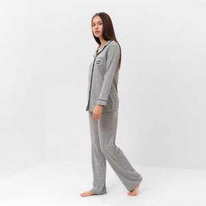 Пижама женская (брюки, джемпер) KAFTAN Sweat home, серая