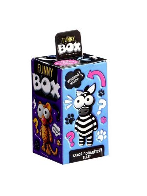 Игрушка - сюрприз Funny Box «Зверятки»: брелок, наклейки, карточка