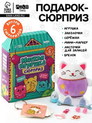 Мягкая игрушка - сюрприз «Котик»