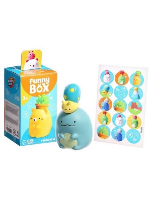 Игрушка - сюрприз Funny Box «Зверята»: фигурка, наклейки, МИКС