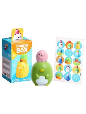 Игрушка - сюрприз Funny Box «Зверята»: фигурка, наклейки, МИКС