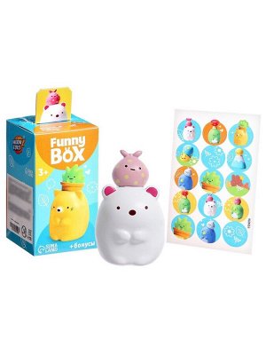 Игрушка - сюрприз Funny Box «Зверята»: фигурка, наклейки, МИКС