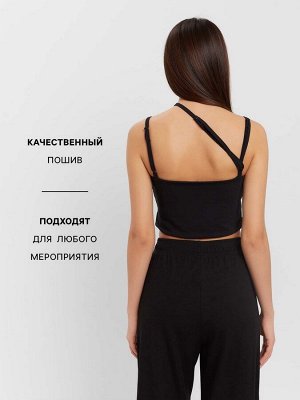 Топ женский на бретелях MIST, черный