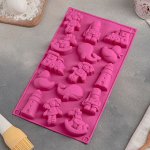 Форма для выпечки 15 ячеек, 30x17,5x2 см &quot;Сказка. Детское воображение&quot;, цвет МИКС