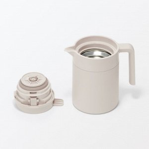 MUJI Wide Mouth Thermal Table Pot - настольный термопот с широким горлом, серо-бежевый